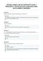 Aceable Agent Law Of Contracts Level 1&NewLine;Frequently Tested Actual Exam Questions&NewLine;With Correct Answers&NewLine;