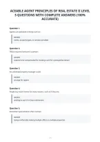 Aceable Agent Principles Of Real Estate Ii Level&NewLine;5 Questions With Complete Answers &lpar;100&percnt;&NewLine;Accurate&rpar;&NewLine;
