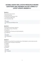 Aceable Agent Real Estate Principles Review&NewLine;Questions And Answers Solved Correctly&NewLine;Latest Update Graded A&plus;