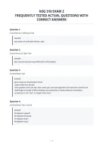 Nsg 316 Exam 2&NewLine;Frequently Tested Actual Questions With&NewLine;Correct Answers&NewLine;