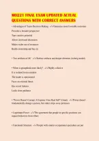 Mo221 Final Exam Updated Actual&NewLine;Questions With Correct Answers