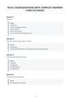 Ncac I Exam Questions With Complete Answers&NewLine;&lpar;100&percnt; Accurate&rpar;