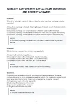 Module 1 4467 Updated Actual Exam Questions&NewLine;And Correct Answers