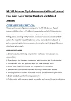 NR-509 Advanced Physical Assessment Midterm Exam and &NewLine;Final Exam &vert;Latest Verified Questions and Detailed &NewLine;Answers