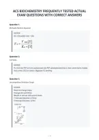 Acs Biochemistry Frequently Tested Actual&NewLine;Exam Questions With Correct Answers&NewLine;
