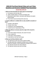ASB 222 Final Exam Buried Cities and Lost Tribes Questions and Answers&vert; Updated&vert; Pass Guaranteed