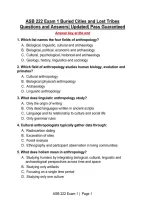 ASB 222 Exam 1 Buried Cities and Lost Tribes Questions and Answers&vert; Updated&vert; Pass Guaranteed