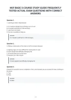Msf Basic E-Course Study Guide Frequently&NewLine;Tested Actual Exam Questions With Correct&NewLine;Answers
