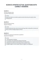 Ncmhce Updated Actual Questions With&NewLine;Correct Answers