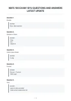 Ndfs 100 Exam 1 Byu Questions And Answers&NewLine;Latest Update