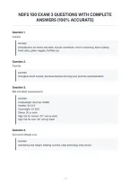 Ndfs 100 Exam 3 Questions With Complete&NewLine;Answers &lpar;100&percnt; Accurate&rpar;