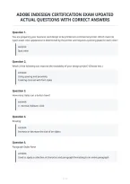 Adobe Indesign Certification Exam Updated&NewLine;Actual Questions With Correct Answers