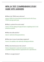 Nfpa 24 Test Comprehensive Study&NewLine;Guide With Answers