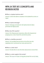 Nfpa 24 Test Key Concepts And&NewLine;Revision Notes