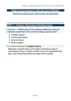 ABSA Surgical Assistant Certification Exam 2026&sol;2027&NewLine;Question Practice Exam with Answers & Rationales&NewLine;