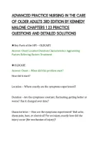 Advanced Practice Nursing In The Care&NewLine;Of Older Adults 3Rd Edition By Kennedy&NewLine;Malone Chapters 1 23 Practice&NewLine;Questions And Detailed Solutions&NewLine;