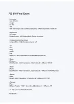 AE 310 Final Exam &vert; Practice Questions & Exam Review
