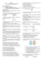 Exam &lpar;elaborations&rpar; College Algebra  