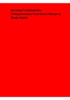  Nursing Fundamentals Comprehensive Final Exam Review & Study Guide