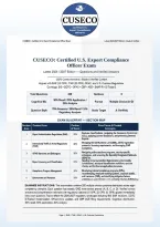 CUSECO  EXAM &vert;Certified US Export Compliance Officer Actual Exam &vert;2026&sol;2027 &vert; Newly Released &vert;  200 Q&A &vert; Guaranteed Pass - A&plus; Graded&NewLine;&NewLine;