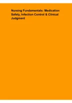 Nursing Fundamentals Study Guide &ndash; Medication Safety&comma; Infection Control & Clinical Judgment