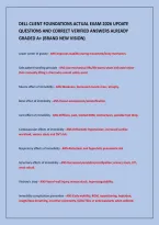 Dell Client Foundations Actual Exam 2026 Update&NewLine;Questions And Correct Verified Answers Already&NewLine;Graded A&plus; &lpar;Brand New Vision&rpar;