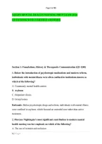 Neeb's Mental Health Nursing Prep Exam 2026 &NewLine;Questions With Verified Answers 