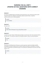Nursing 104 Ull Unit 1&NewLine;Updated Actual Questions With Correct&NewLine;Answers