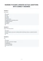 Nursing 111 Exam 3 Updated Actual Questions&NewLine;With Correct Answers&NewLine;