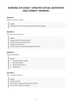 Nursing 210 Exam 1 Updated Actual Questions&NewLine;And Correct Answers&NewLine;