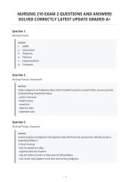 Nursing 210 Exam 2 Questions And Answers&NewLine;Solved Correctly Latest Update Graded A&plus;&NewLine;