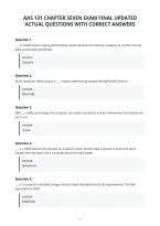 Ahs 131 Chapter Seven Exam Final Updated&NewLine;Actual Questions With Correct Answers&NewLine;
