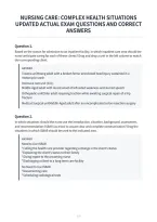 Nursing Care&colon; Complex Health Situations&NewLine;Updated Actual Exam Questions And Correct&NewLine;Answers&NewLine;