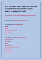 Nuft 204 Actual Exam 2026 Update Questions&NewLine;And Correct Verified Answers Already&NewLine;Graded A&plus; &lpar;Brand New Vision&rpar;