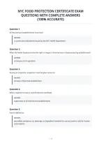 Nyc Food Protection Certificate Exam&NewLine;Questions With Complete Answers&NewLine;&lpar;100&percnt; Accurate&rpar;&NewLine;