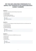 Nyc Taxi And Limousine Commission &lpar;Tlc&rpar;&NewLine;Sample Test Updated Actual Questions With&NewLine;Correct Answers&NewLine;