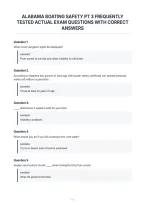 Alabama Boating Safety Pt 3 Frequently&NewLine;Tested Actual Exam Questions With Correct&NewLine;Answers