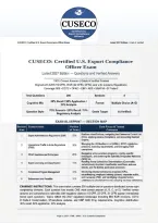 CUSECO  Actual Exam &vert;2027&vert; Certified US Export Compliance Officer Exam &vert; Brand New &vert; 200 Q&A with Rationales &vert; Guaranteed Pass - A&plus; Graded&NewLine;&NewLine;