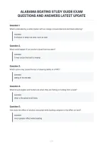 Alabama Boating Study Guide Exam&NewLine;Questions And Answers Latest Update