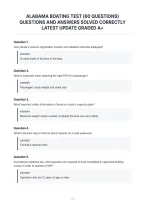 Alabama Boating Test &lpar;60 Questions&rpar;&NewLine;Questions And Answers Solved Correctly&NewLine;Latest Update Graded A&plus;