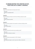 Alabama Boating Test Updated Actual&NewLine;Questions With Correct Answers