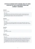 Nystce Students With Disabilities Cst &lbrack;060&rsqb;&NewLine;Updated Actual Exam Questions And&NewLine;Correct Answers&NewLine;