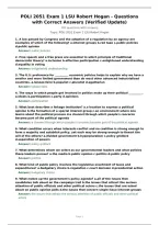 POLI 2051 Exam 1 LSU Robert Hogan - Questions with Correct Answers &lpar;Verified Update&rpar;