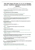 POLI 2051 Hogan LSU chap&period; 13&comma; 14&comma; 15&comma; 16 &lpar;Weekly quizzes&rpar; - Questions with Correct Answers &lpar;Verified Update&rpar;