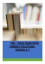 PNC Final Exam Review with Correct Solutions &ndash; Graded A&plus; Study Guide&NewLine;&NewLine;