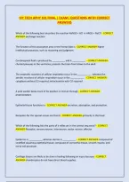Ivy Tech Aphy 101 Final &vert; Exam&vert; Questions With Correct &NewLine;Answers