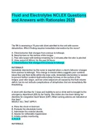 Fluid and Electrolytes NCLEX Review&colon; Practice Questions&comma; Correct Answers & Detailed Rationales
