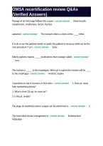 OMSA recertification review Q&As &lpar;Verified Answers&rpar;&period;