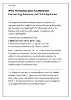 UAMS Microbiology Exam 4 Study Guide &vert; Antimicrobial Pharmacology&comma; Resistance & Clinical Application Questions & Answers