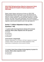WGU D236 Pathophysiology Objective Assessment Study Guide&colon; Ultimate OA Version 2 Practice Questions and Rationales